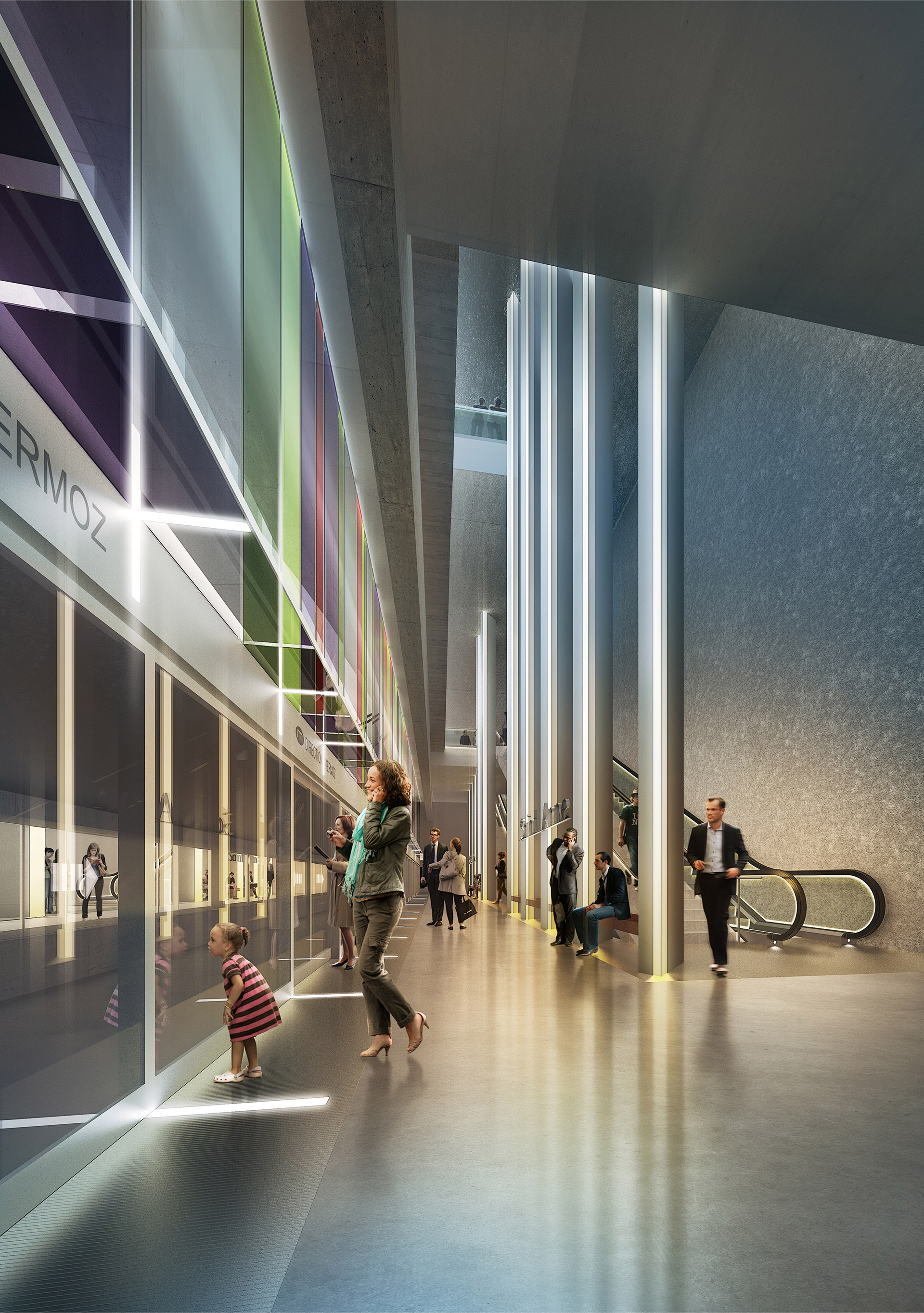 Perspective de concours - CANAL ATELIER D'ARCHITECTURE - Station de métro et logements à Rennes