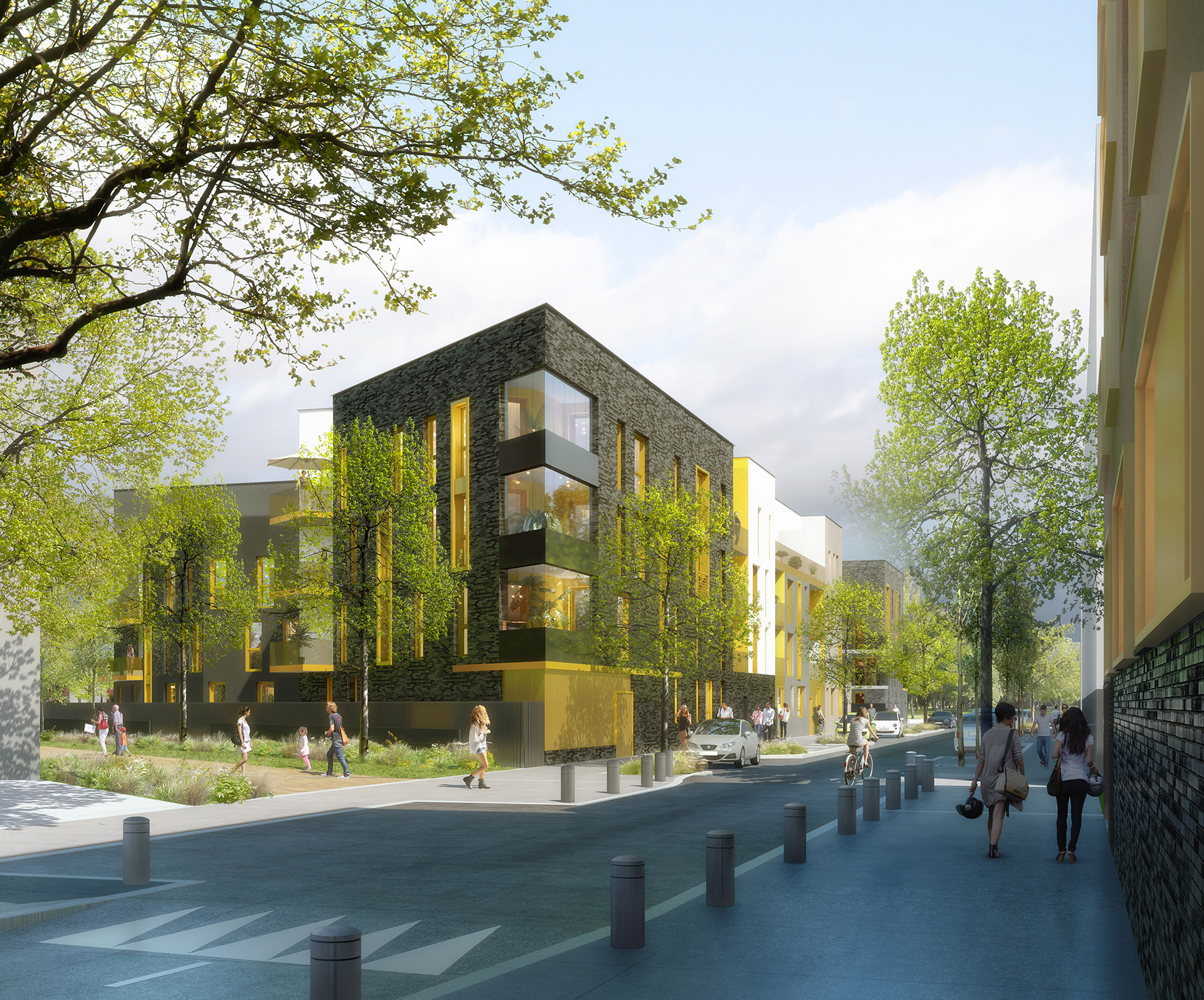 Perspective immobilière - RVA Architectes - Logements à Vigneux
