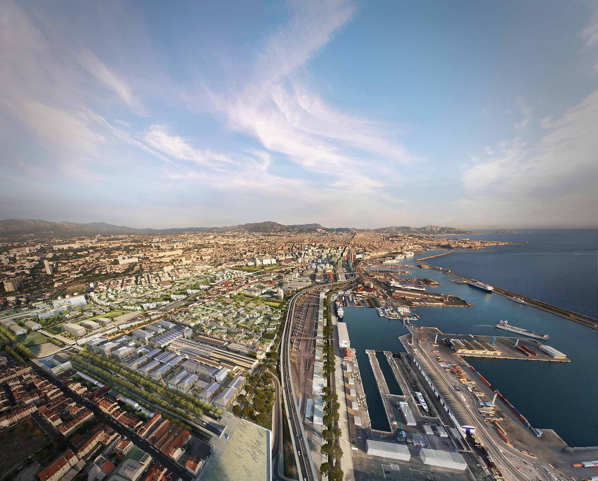Image de communication - ANMA (Agence Nicolas Michel et Associés) - Architectes - Projet EUROMED2 à Marseille