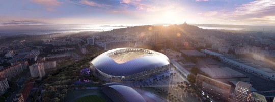 Perspective de concours - CARTA et associés - Stade Vélodrome à Marseille
