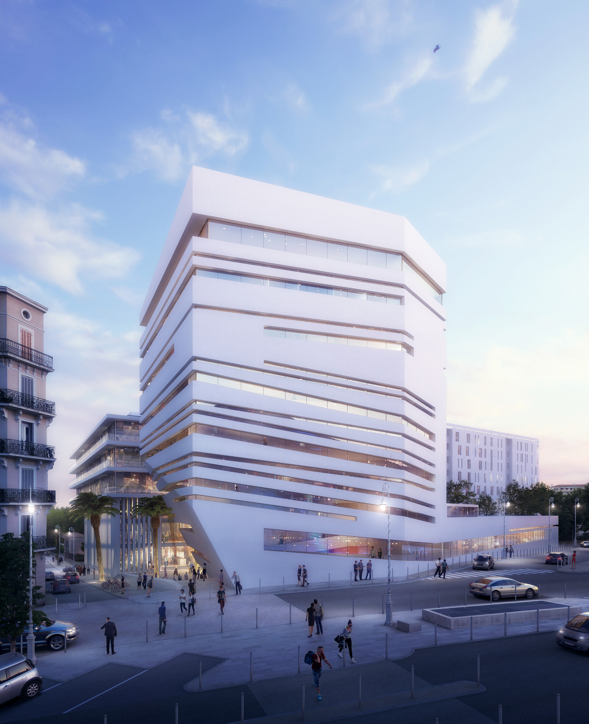 VEZZONI-Architectes-Quartier de la créativité et de la connaissance Toulon-Perspective de concours